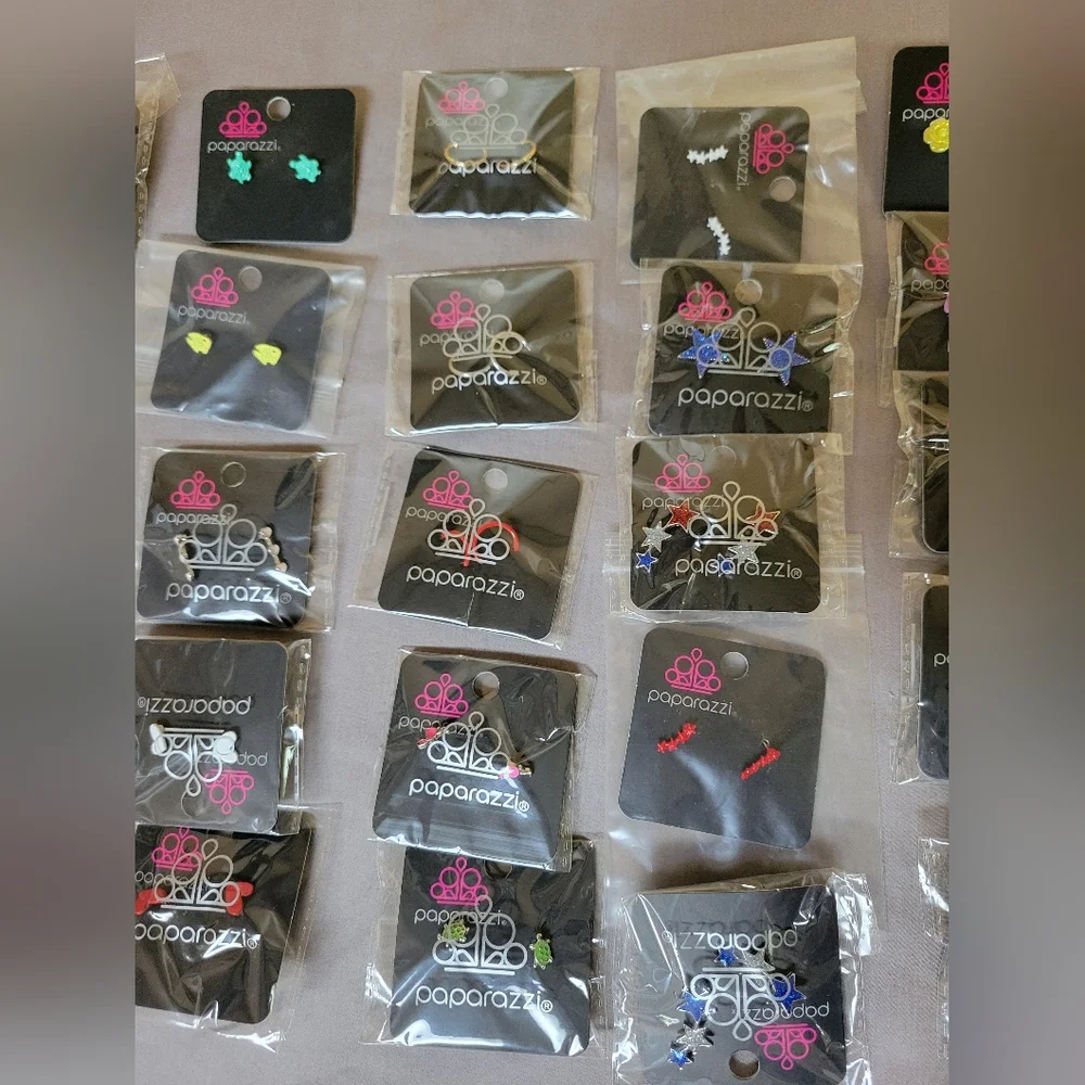 30 Pairs of Paparazzi Kids Post Back Earrings